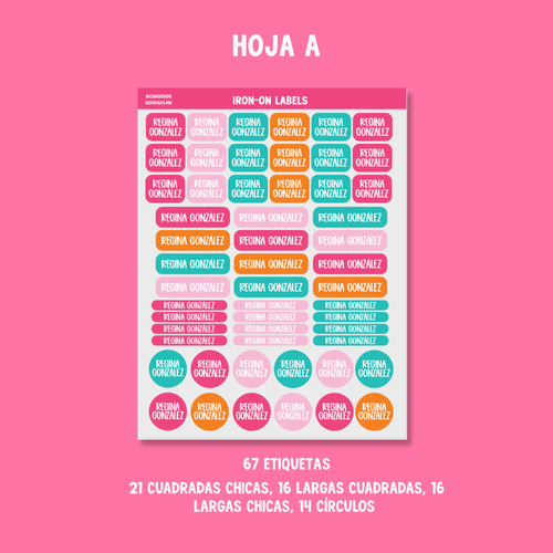 Etiquetas Ropa: Color 01