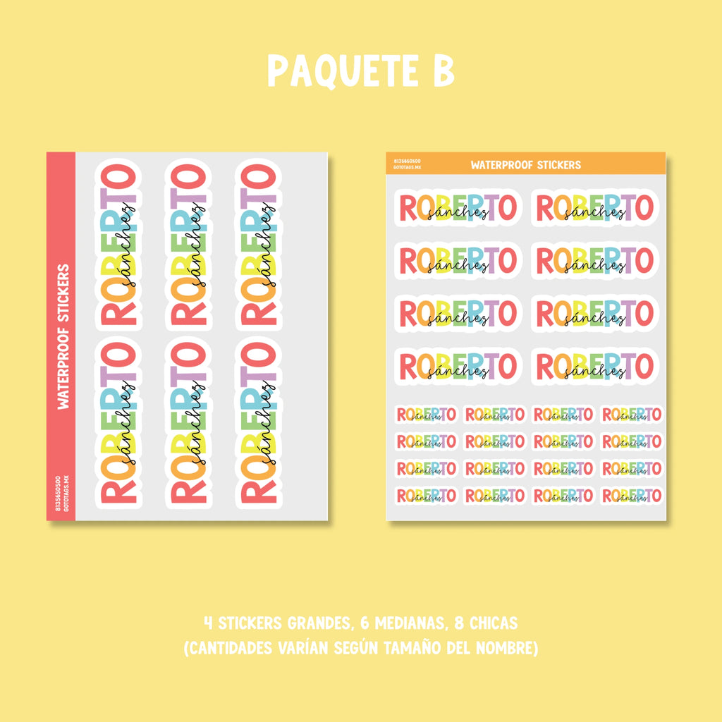 Stickers Silueta Caligrafía: Color 01