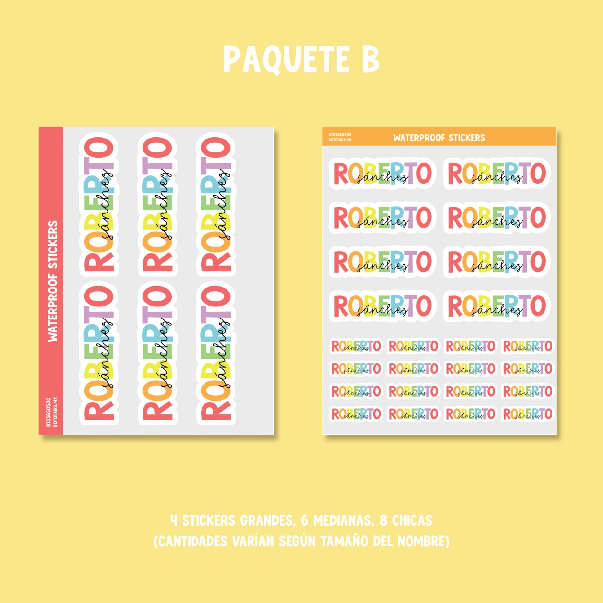 Stickers Silueta Caligrafía: Color 01
