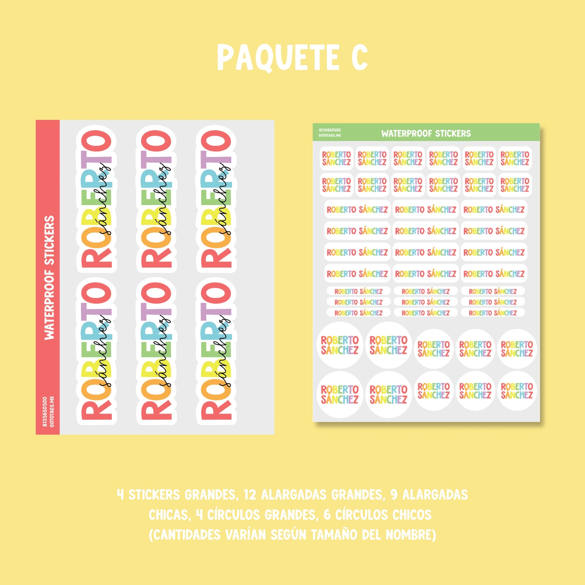 Stickers Silueta Caligrafía: Color 01