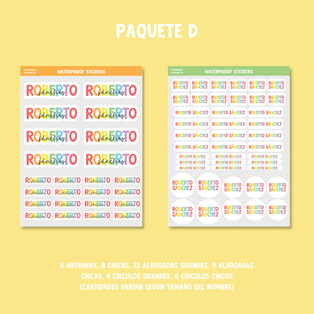 Stickers Silueta Caligrafía: Color 01