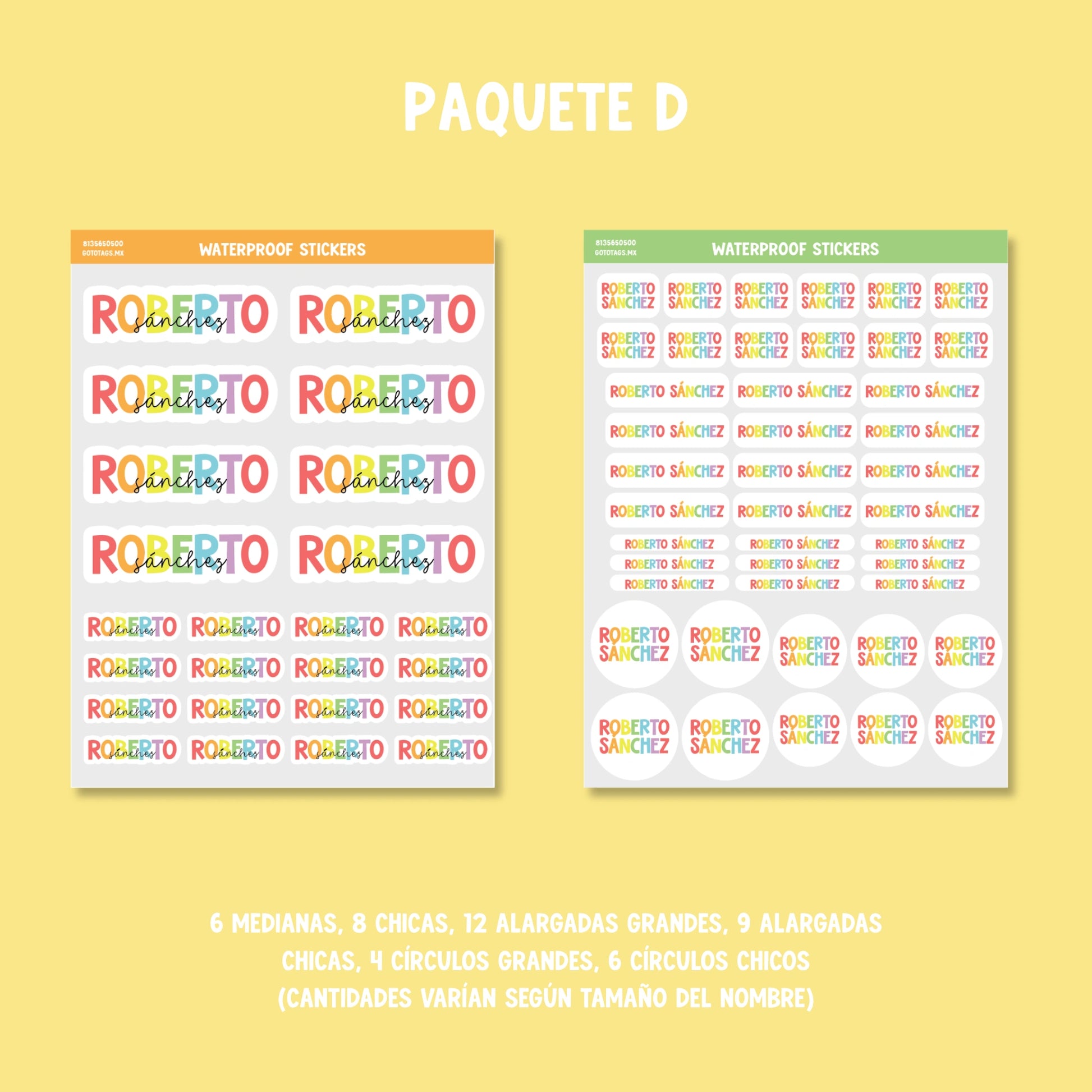 Stickers Silueta Caligrafía: Color 01