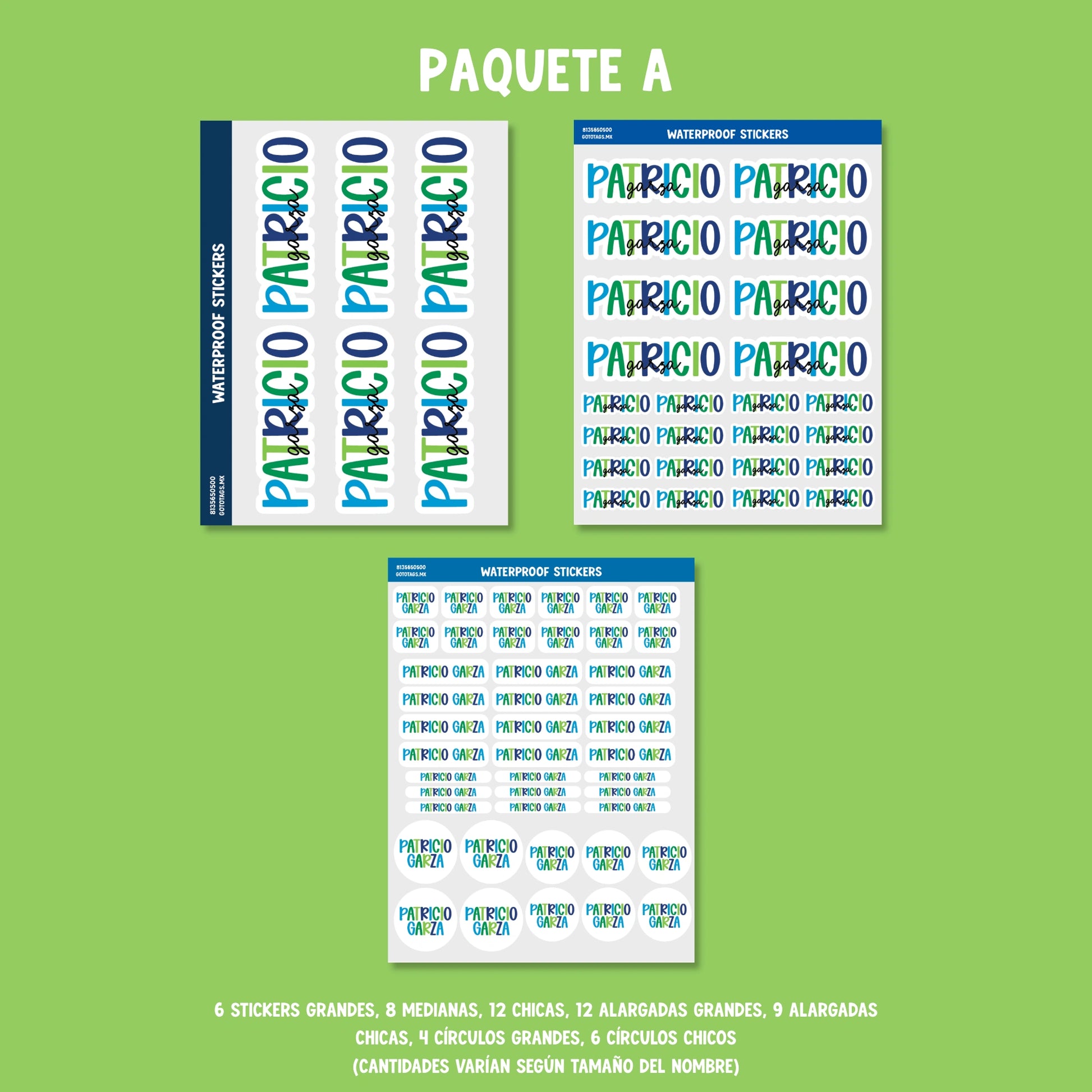Stickers Silueta Caligrafía: Color 03