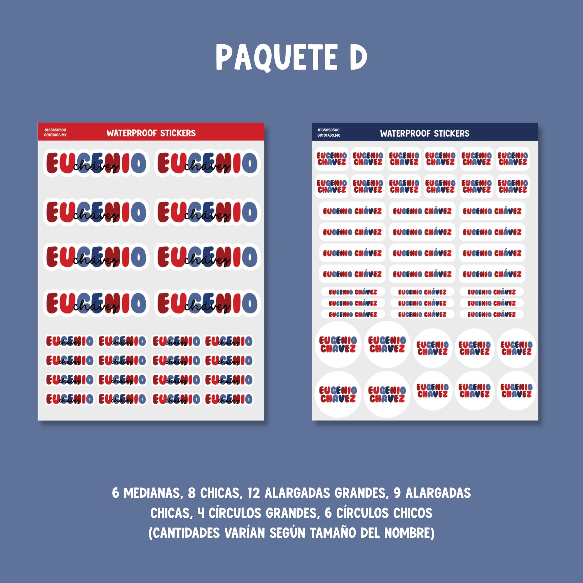 Stickers Silueta Caligrafía: Color 04