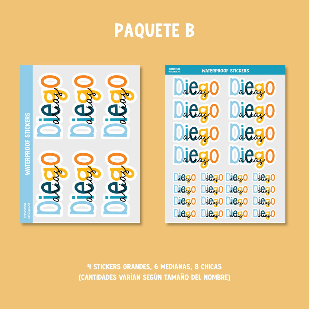 Stickers Silueta Caligrafía: Color 05