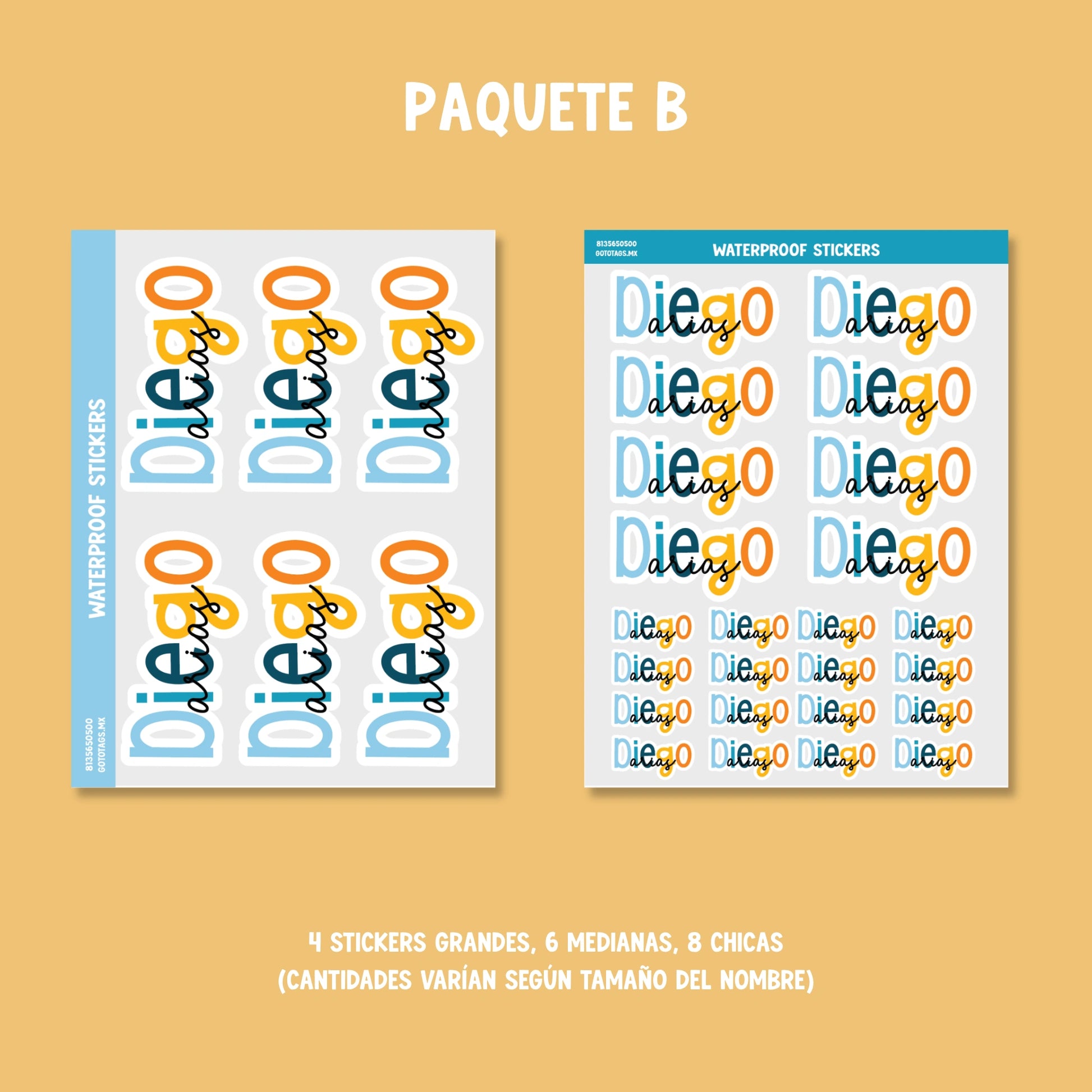 Stickers Silueta Caligrafía: Color 05