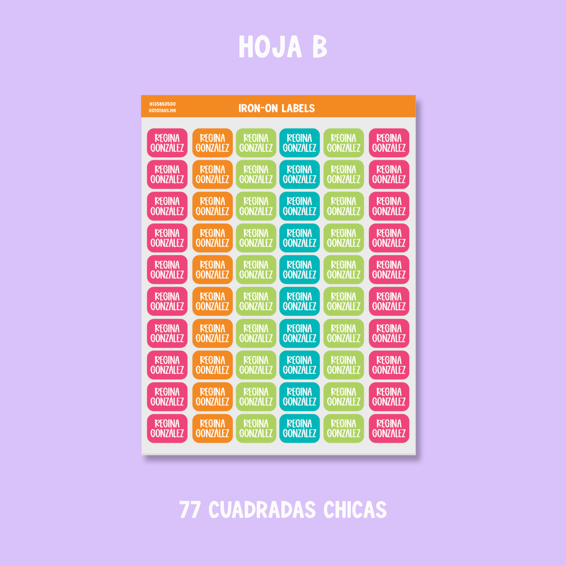Etiquetas Ropa: Color 04