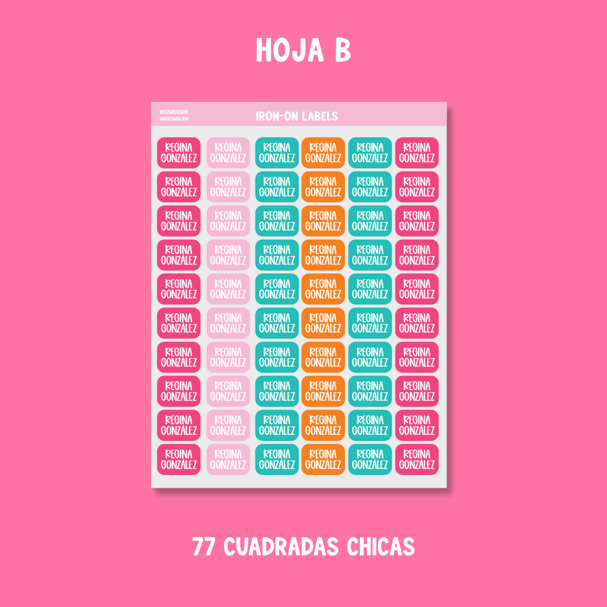 Etiquetas Ropa: Color 01