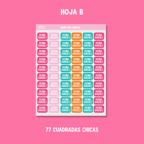 Etiquetas Ropa: Color 01