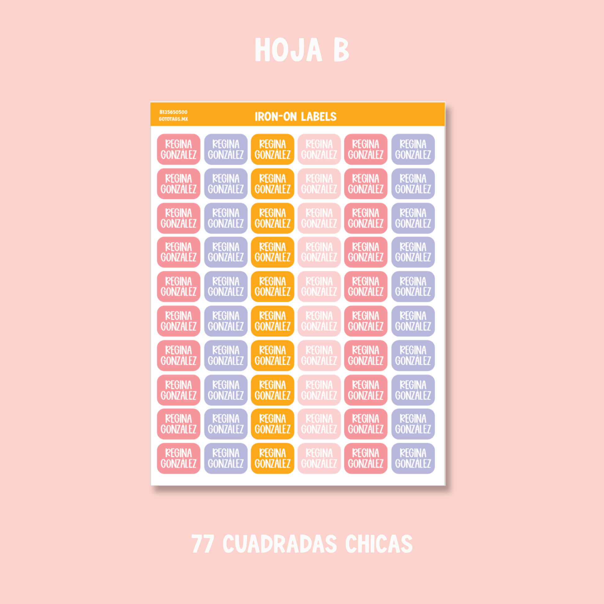 Etiquetas Ropa: Color 07