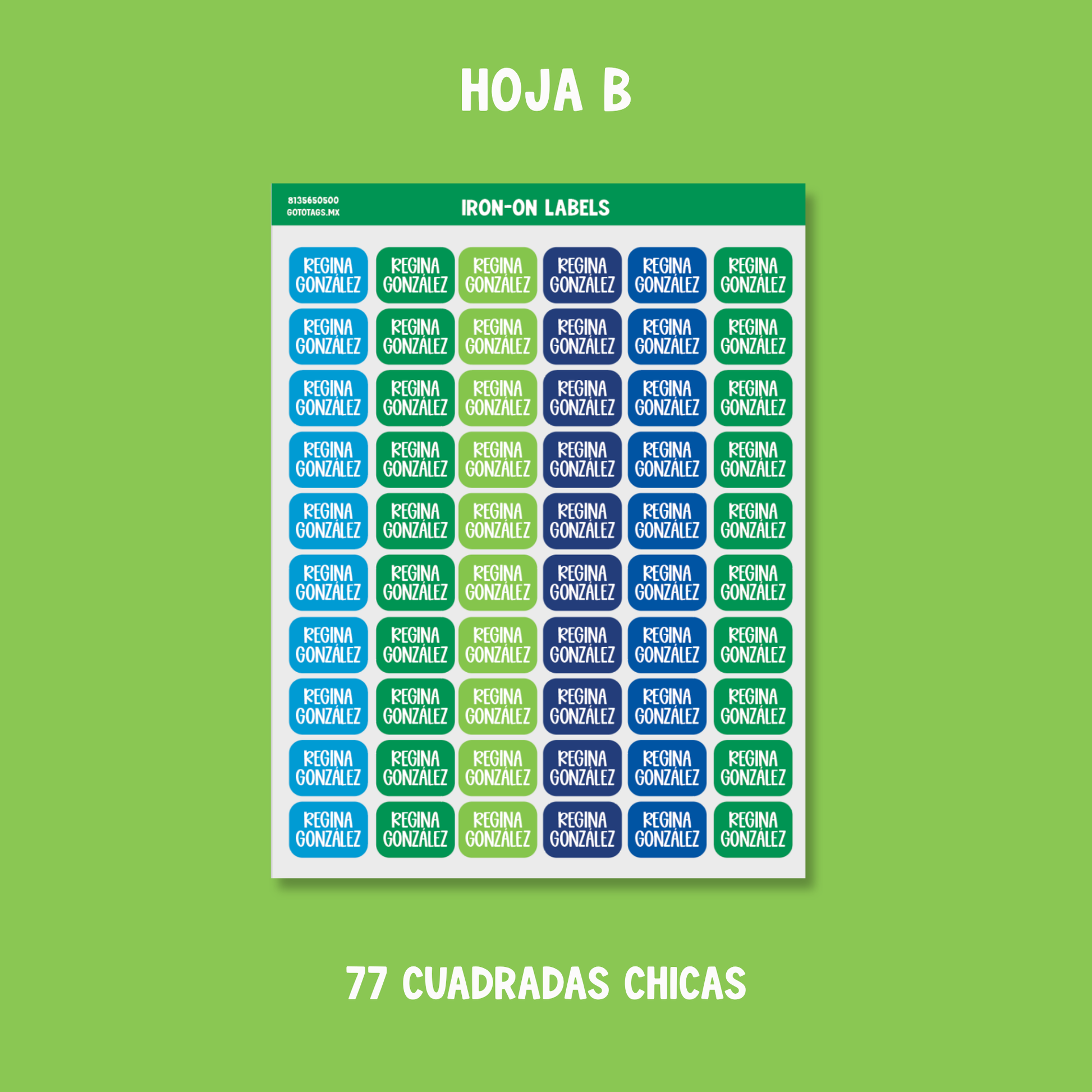 Etiquetas Ropa: Color 03