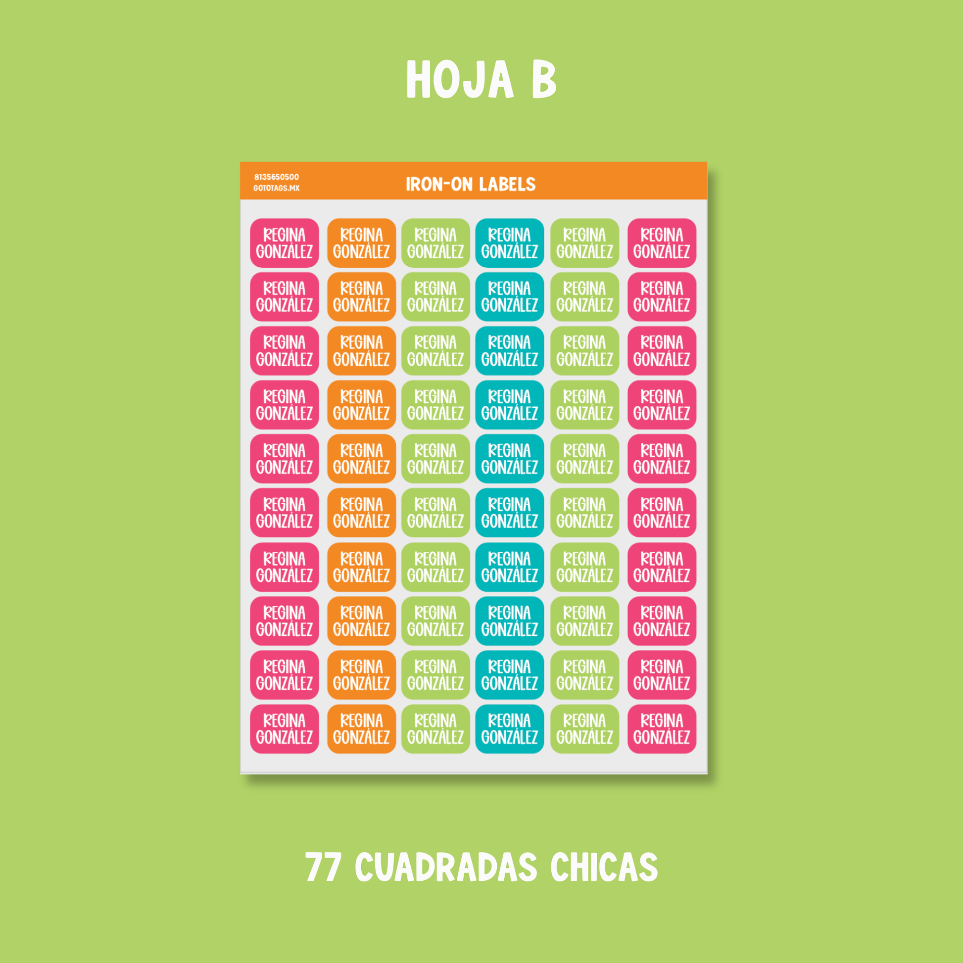 Etiquetas Ropa: Color 08