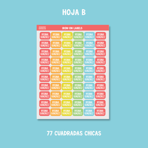 Etiquetas Ropa: Color 02