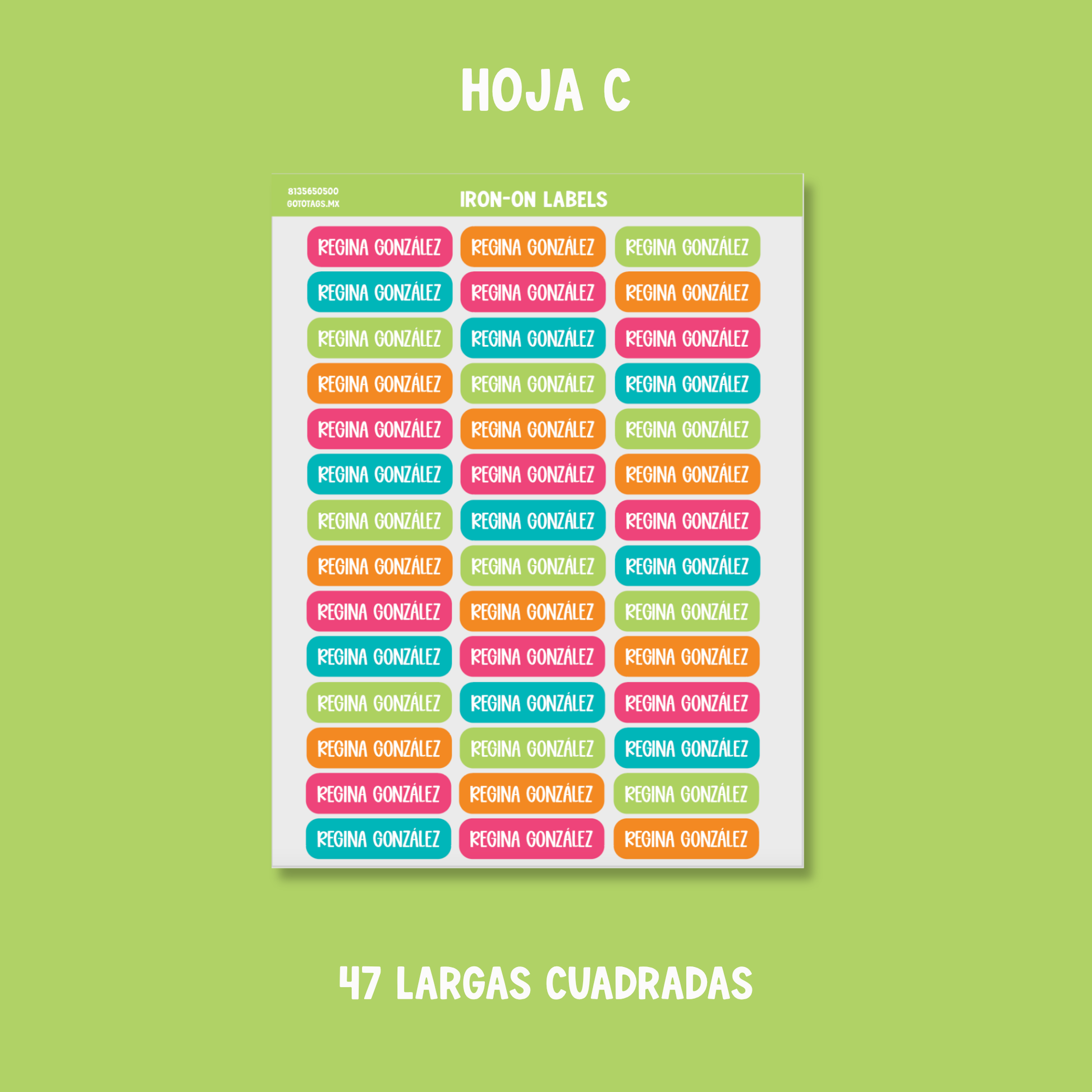 Etiquetas Ropa: Color 08