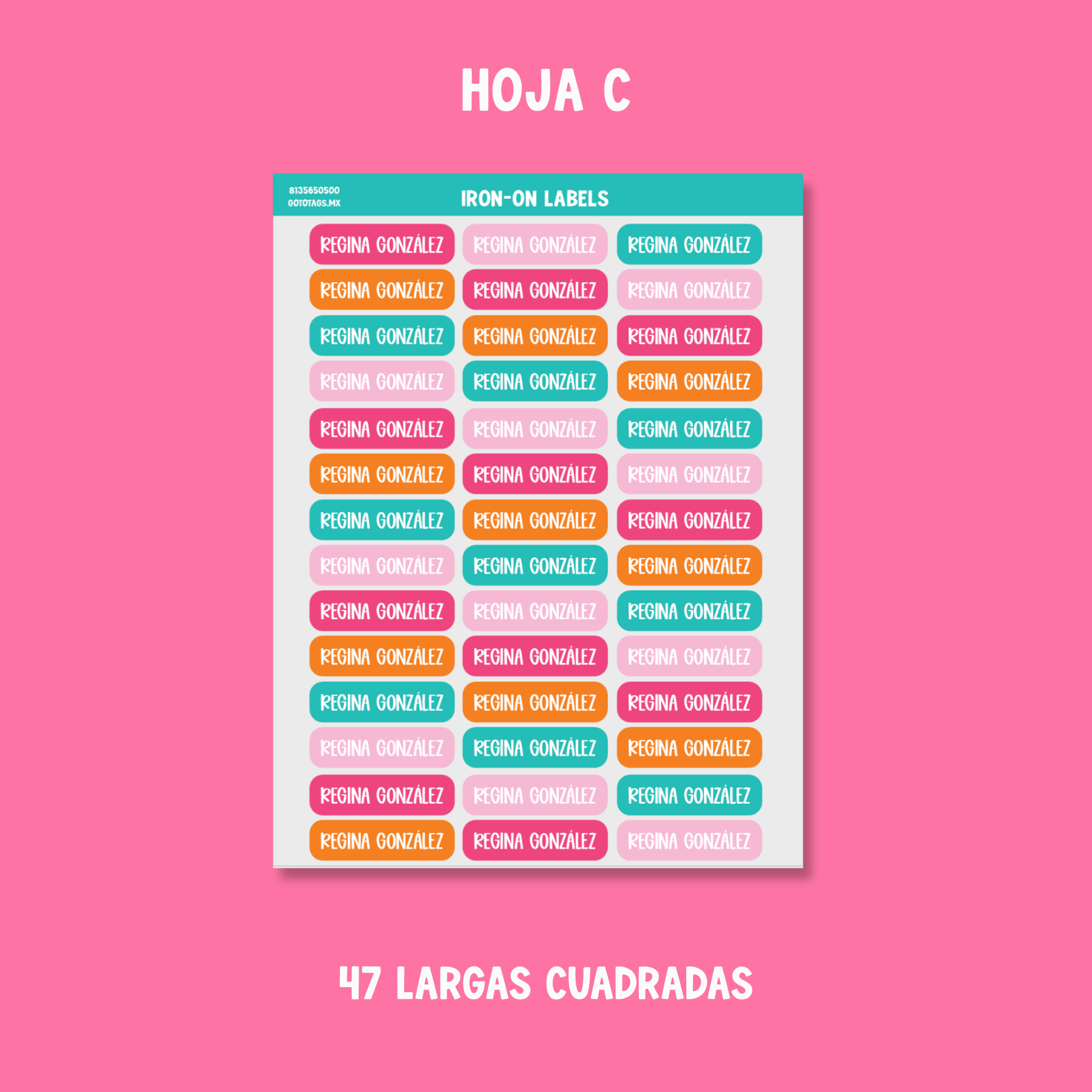 Etiquetas Ropa: Color 01