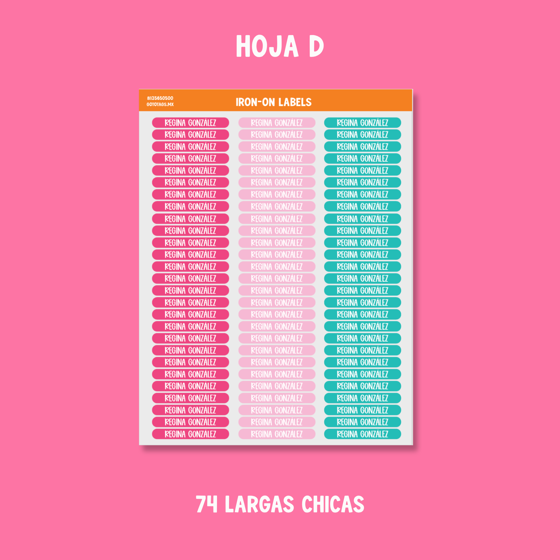 Etiquetas Ropa: Color 01