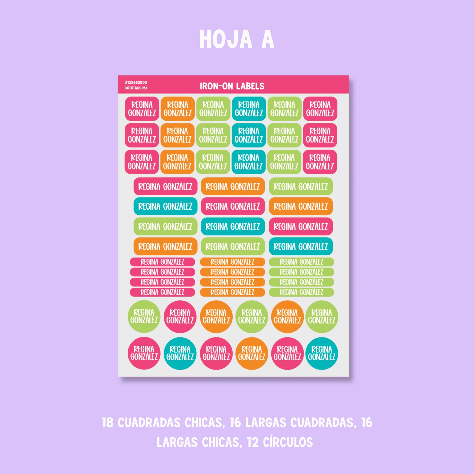 Etiquetas Ropa: Color 04