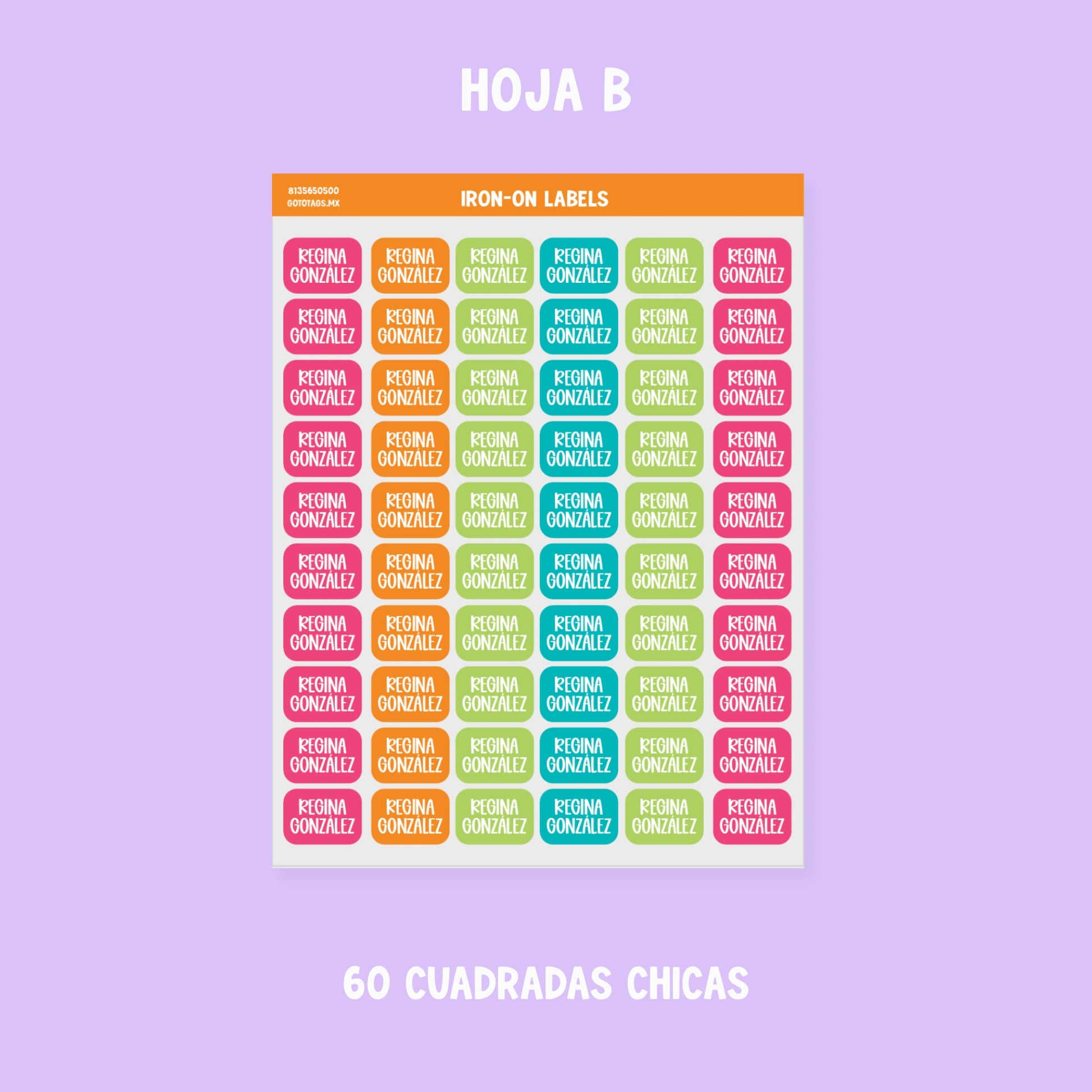 Etiquetas Ropa: Color 04