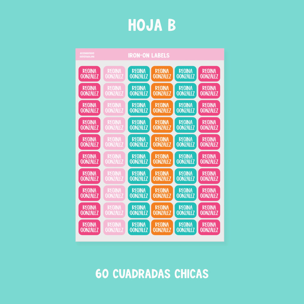 Etiquetas Ropa: Color 01
