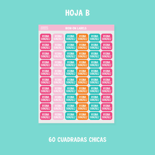 Etiquetas Ropa: Color 01