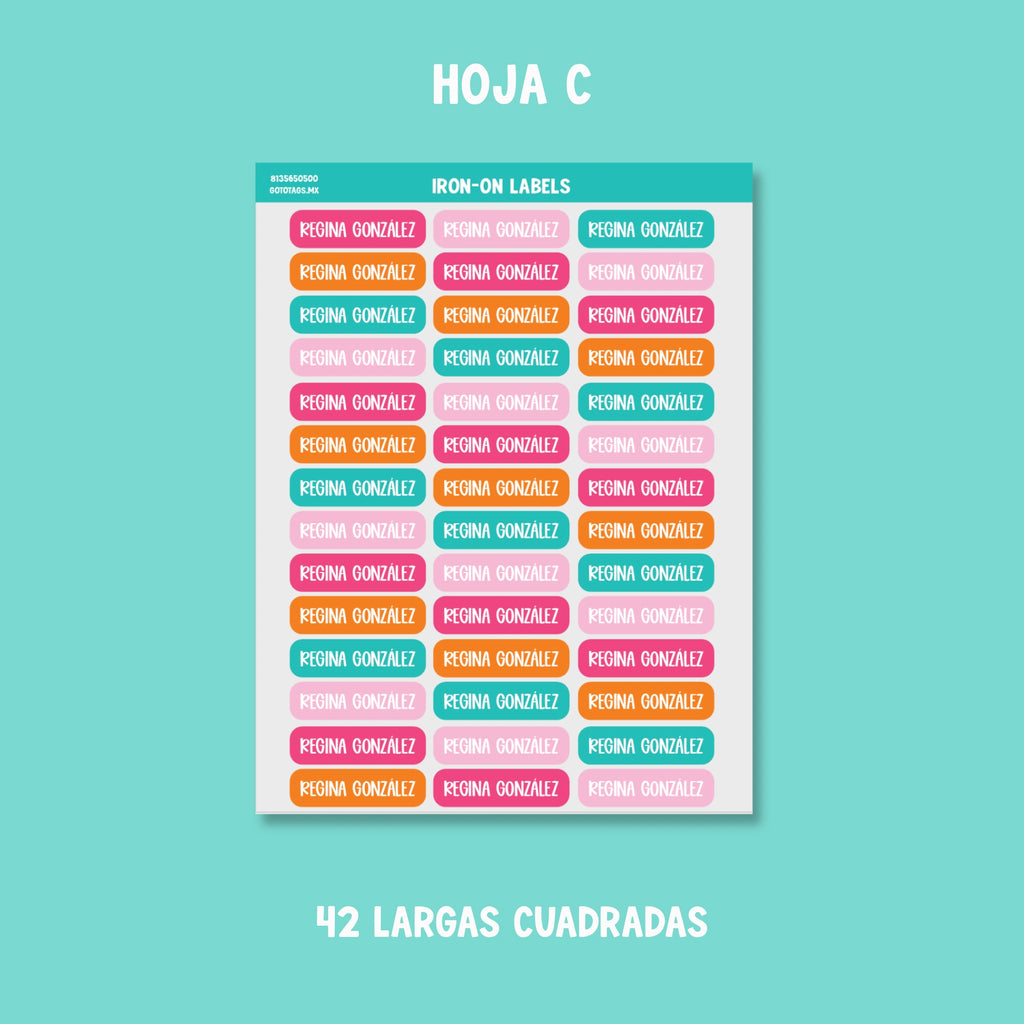 Etiquetas Ropa: Color 01