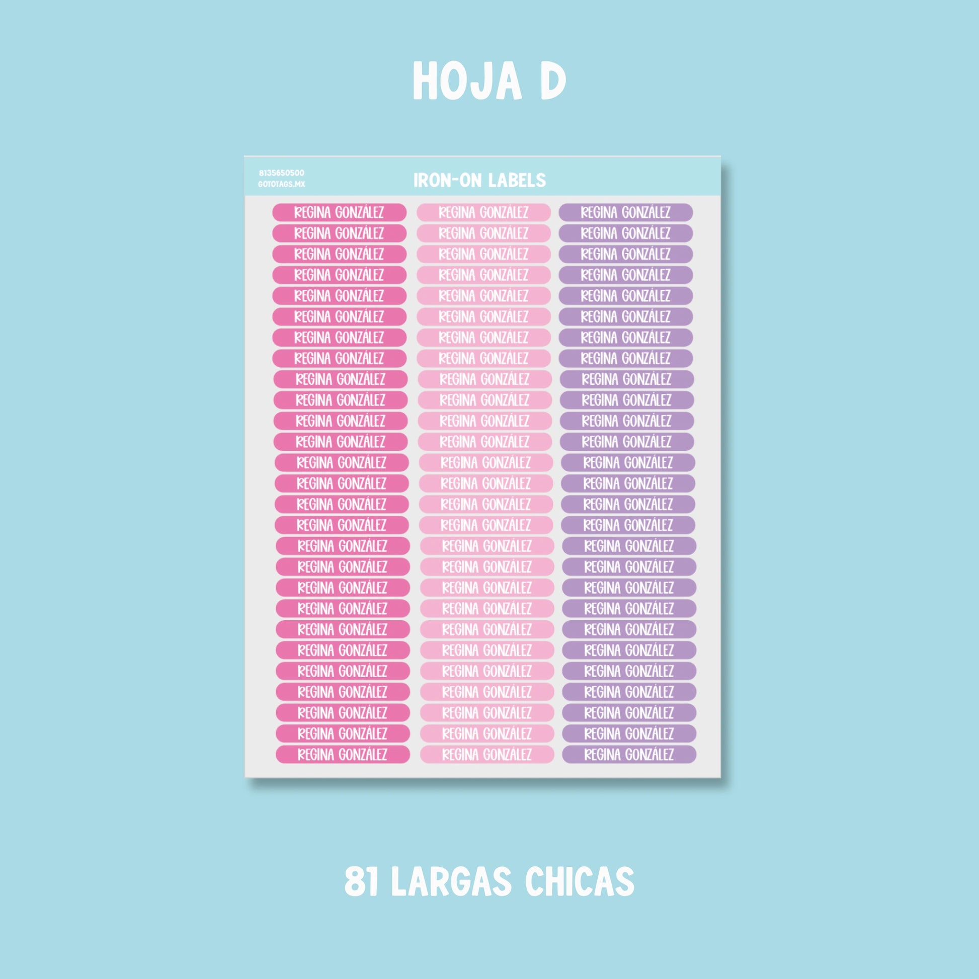 Etiquetas Ropa: Color 10