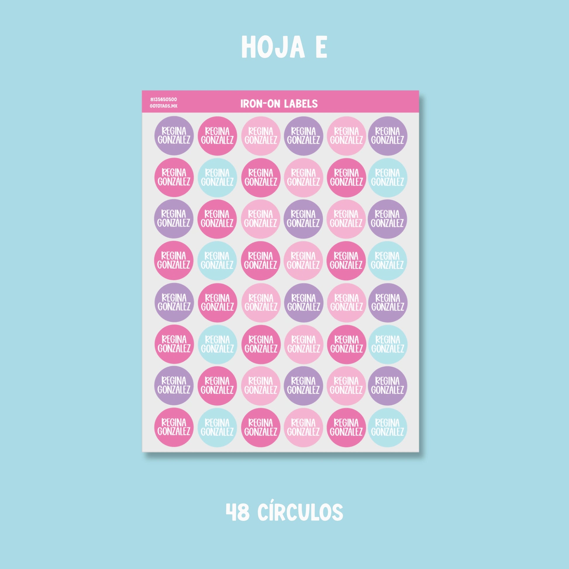 Etiquetas Ropa: Color 10