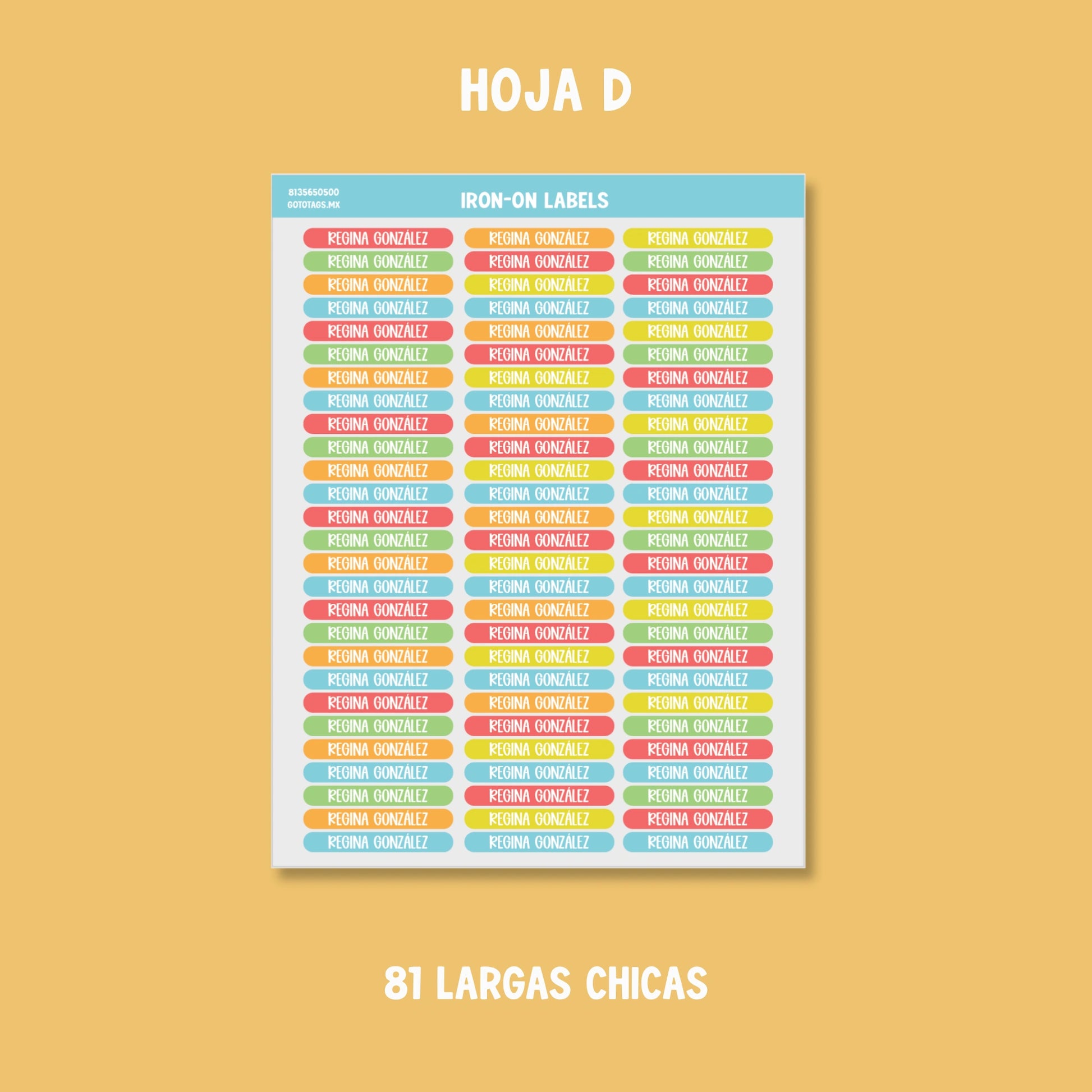 Etiquetas Ropa: Color 02
