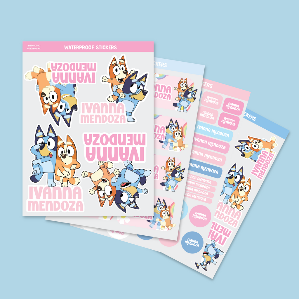 Stickers Bluey Rosa