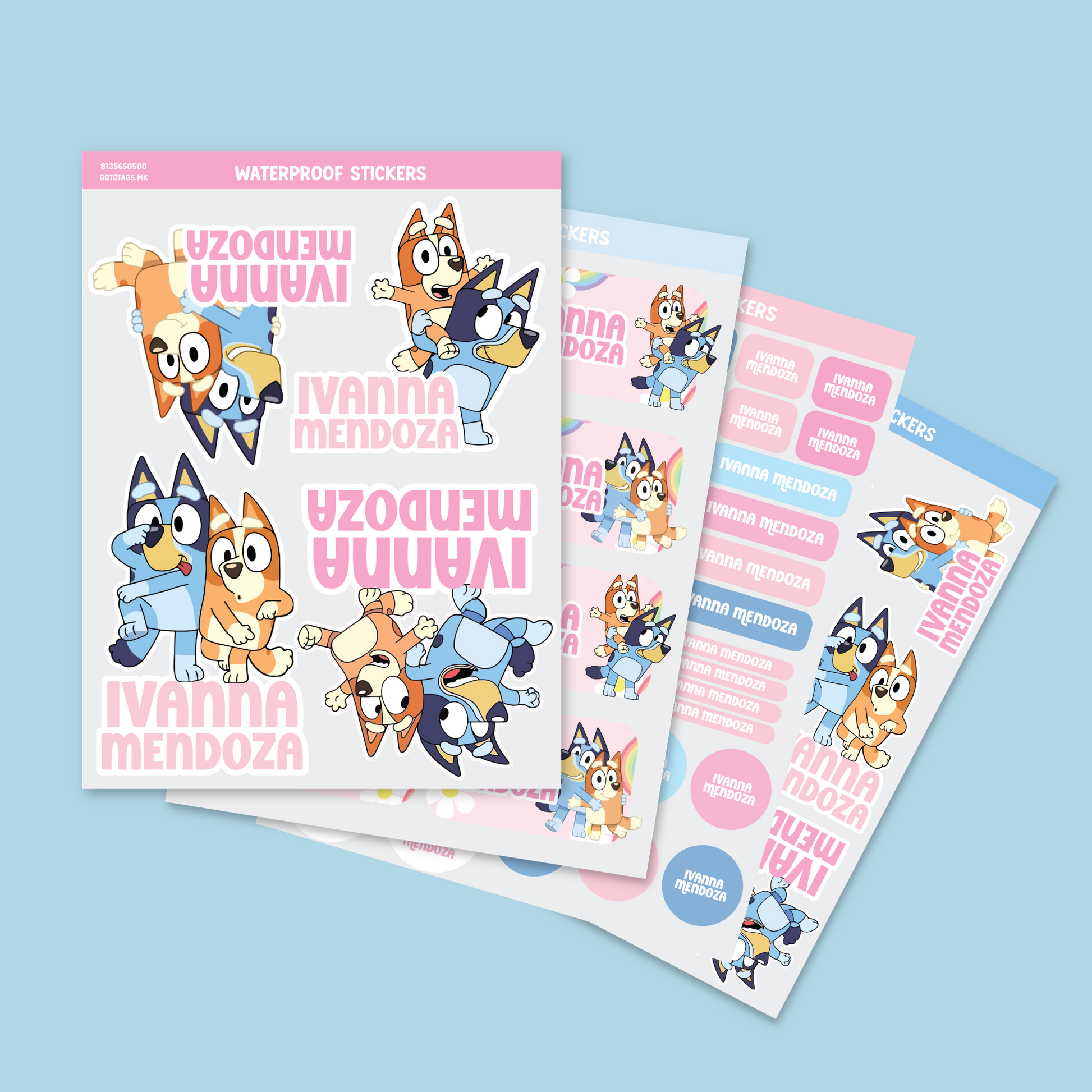 Stickers Bluey Rosa