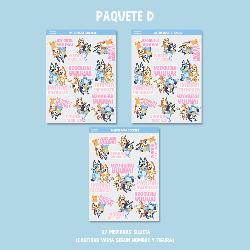Stickers Bluey Rosa