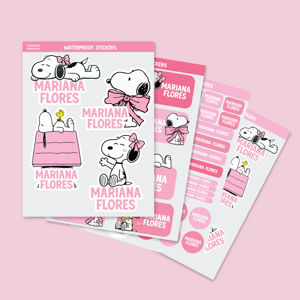 Stickers Snoopy Rosa